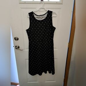 Talbots Black and White Polka Dot Dress